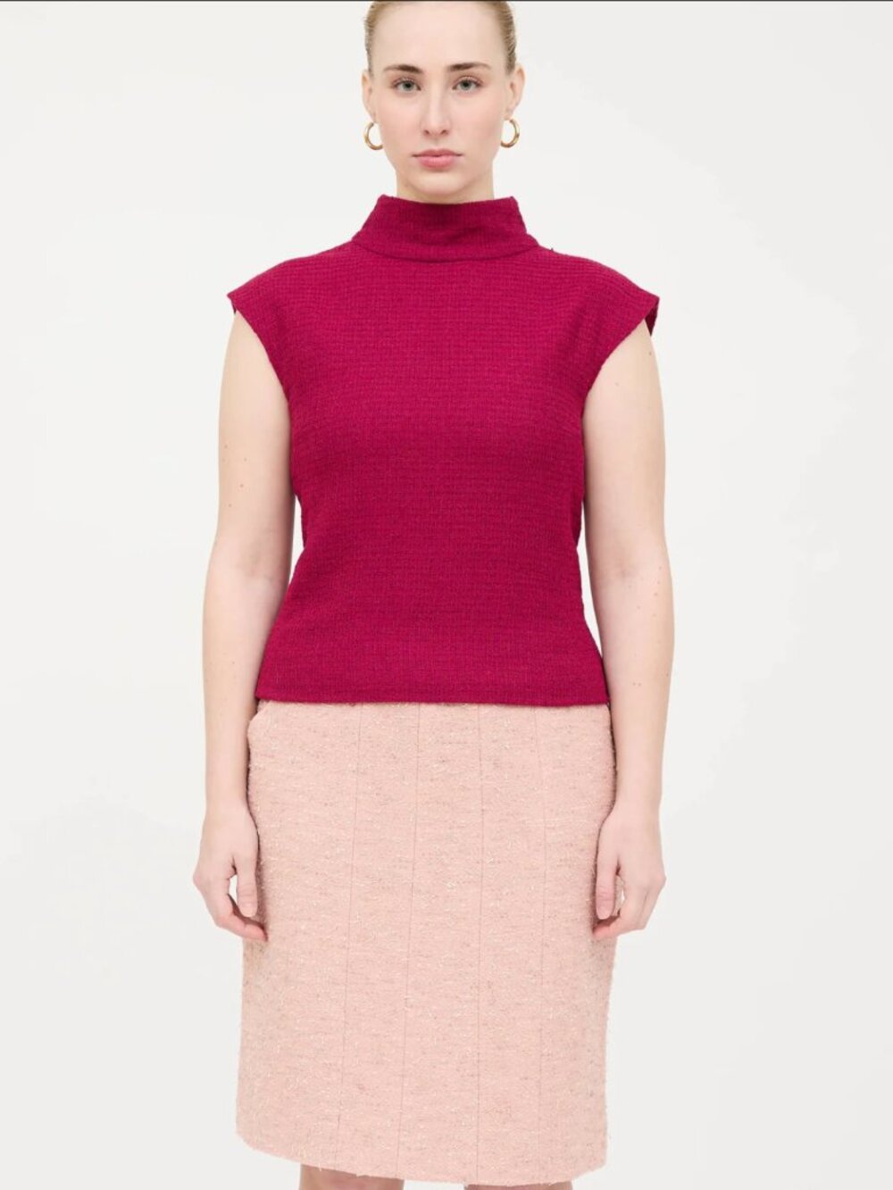 Vintage CHANEL 2000 SLEEVELESS WOOL TOP SIZE 40/8